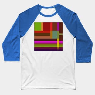 Cheerful and vibrant multicolored geometric bands Baseball T-Shirt